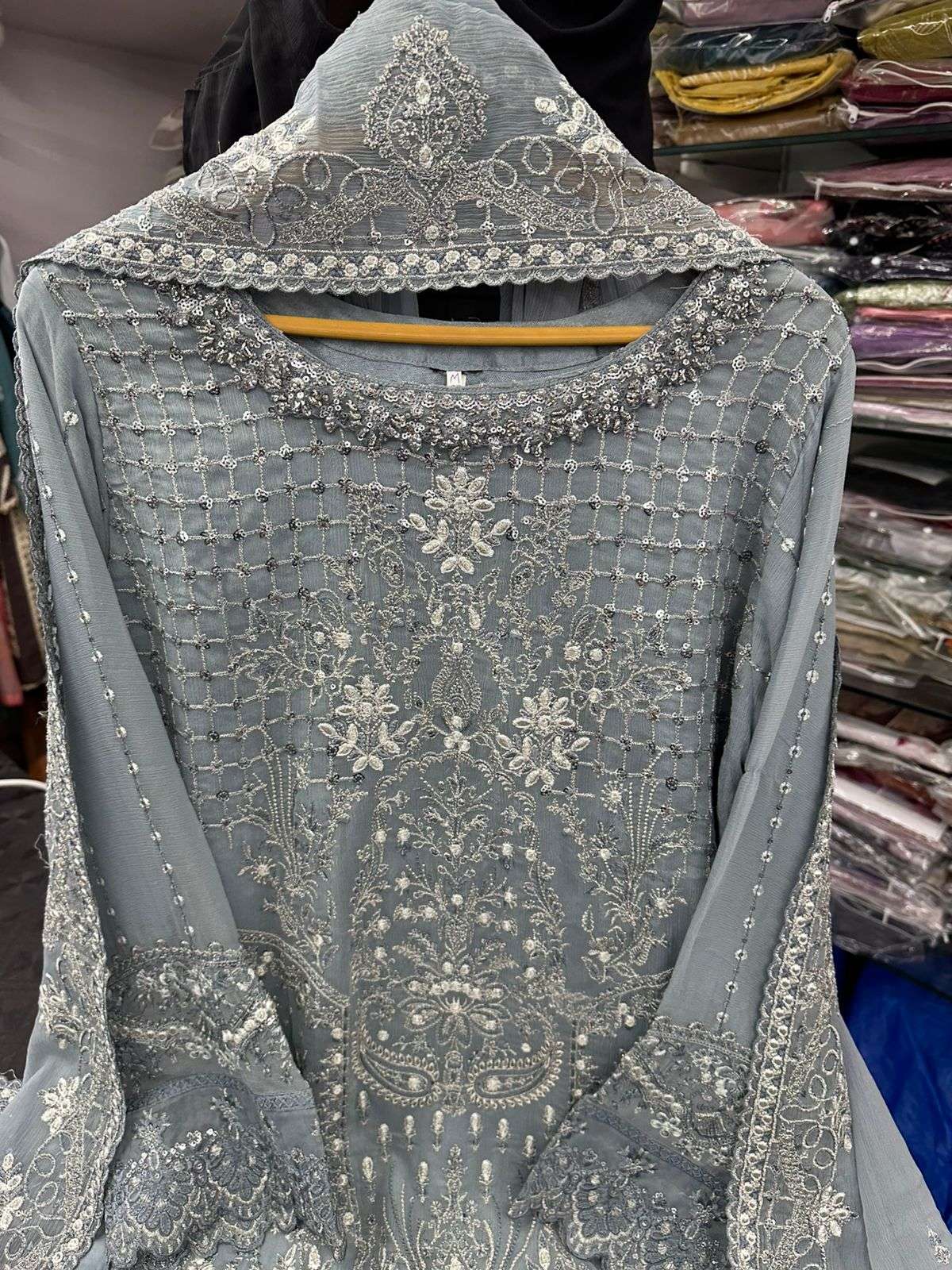 RTW Luxurious-Embroidered Chiffon Formals Tawakkal